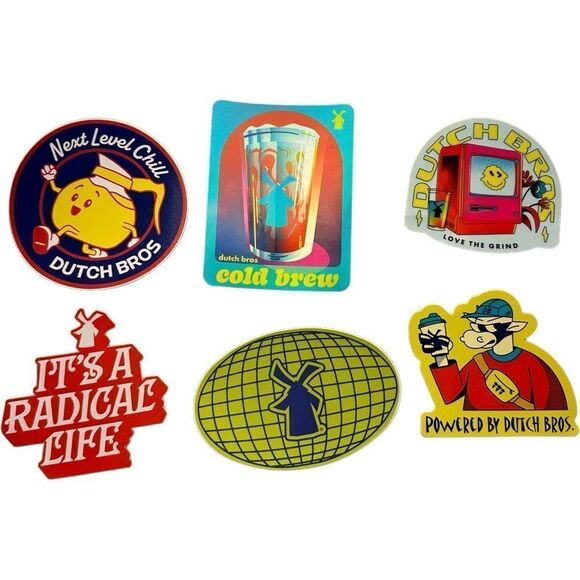 Dutch Brothers Stickers Lot of 6 - Lot #2 - Picture 1 of 2